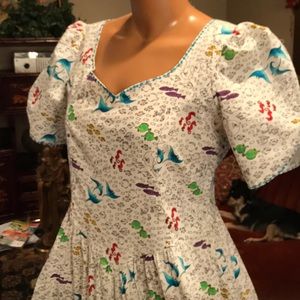Prairie style dress marine fish print size 18 1x